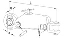 [WKSS205494] Stabilisator met gewricht kogel Ø 25,4 mm - lengte 330-444 mm - speling veer +- 19 mm
