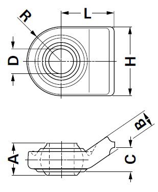 [WKSS201506] Aanlaskogel Ø 29,0mm - gebogen - Breedte 100 mm - A=45,0 mm - R= 50mm