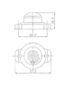 [AEBB232-DV-OR] Markeerverlichting 12/24V LED - 57,5 x 26,5 - oranje