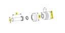 [WALTSDH25L1000-BI12GD] Stofkap Binnen SD25 lengte 1000mm met kap Ø 177mm