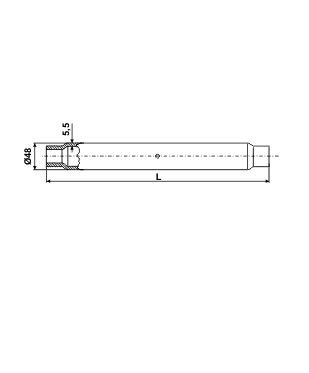 [DKWK 90 500 771] Buis derde punt - L = 400 mm - M 30x3