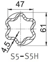 [WALT75.45.00] Profielbuis S5 - 47,0 x 61,0 - 2900mm