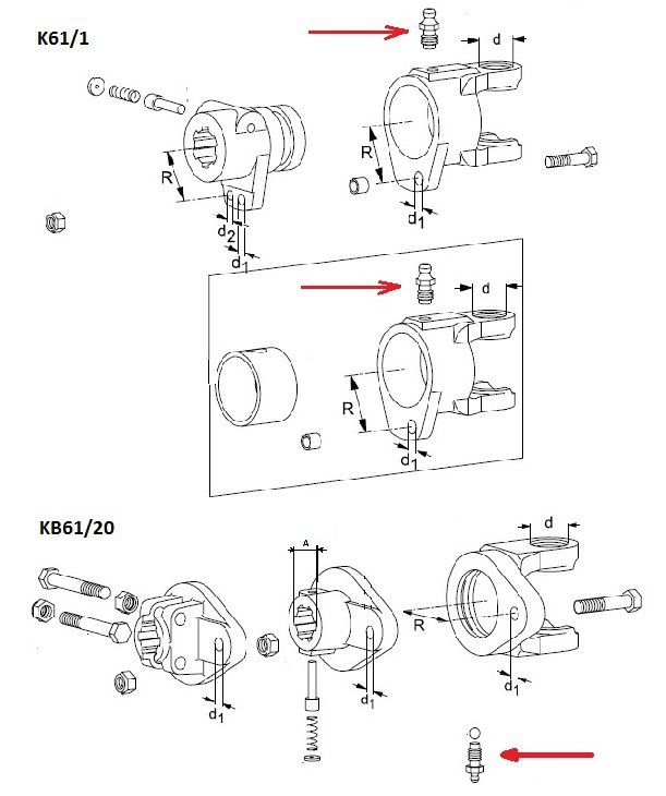 [WALT60.05.103] Smeernippel K61/1 - KB61/20 - FKB61/20 - KB61/30 - FKB61/30  AM10