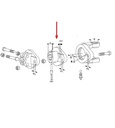 [WALT57.27.192] Naaf KB61/20 - 1.3/4" - 6 / R = 56 - bout M8 - R = 64 - bout M10 / Stift