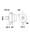 [ISKRIA1494] Alternator Mahle MG122  14V - 150 A