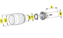 [WALTPGH20L1000-BU04] Stofkap Buiten PG20 lengte 1000mm met lange kap Ø 232mm