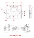 [CRAM8003994] Bevestingsplaat 160 x100 - rail 335 mm
