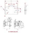 [CRAM8005044] Bevestingsplaat 140 x 80 - rail 311 mm