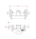 [CRAM8003248] Aanhangerkoppeling PB5329N -  breedte 329 mm - dikte 32 mm