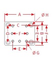 [CRAM8000431] Bevestingsplaat 220 x 170 - 170 x 130 - 4 gaten Ø 21 mm - 100 x 110 - 8 gaten M16