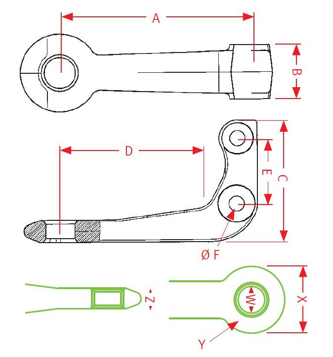 [CRAM8004913] Trehoog ZO74054-40W21.3 - 90° - oog Ø 40 mm