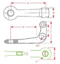 [CRAM8004913] Trehoog ZO74054-40W21.3 - 90° - oog Ø 40 mm