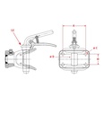 [CRAM8002623] Aanhangerkoppeling KU820A -  flens 140 x 80 - gaten Ø 17 mm