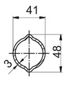 [WALT75.15.00] Profielbuis  1  - 41,0 x 48,0 - 2900mm