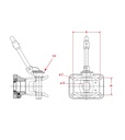 [CRAM8002774] Aanhangerkoppeling KU540-4 -  flens 140 x 80 - gaten Ø 17 mm