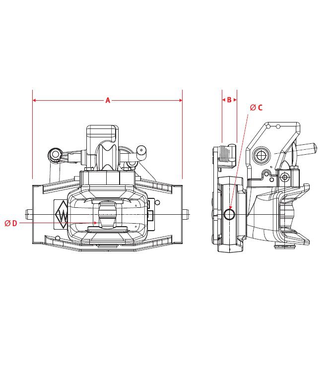[CRAM8004182] Aanhangerkoppeling KU2000/335NB -  breedte 335 mm