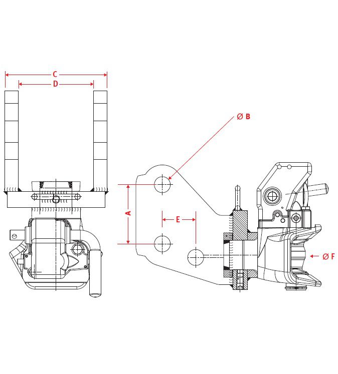 [CRAM8004197] Aanhangerkoppeling KU2000/829JD -  breedte 190 mm