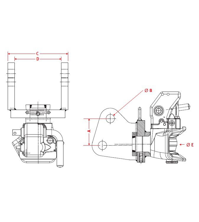 [CRAM8004330] Aanhangerkoppeling KU2000/829JDC -  breedte 225 mm