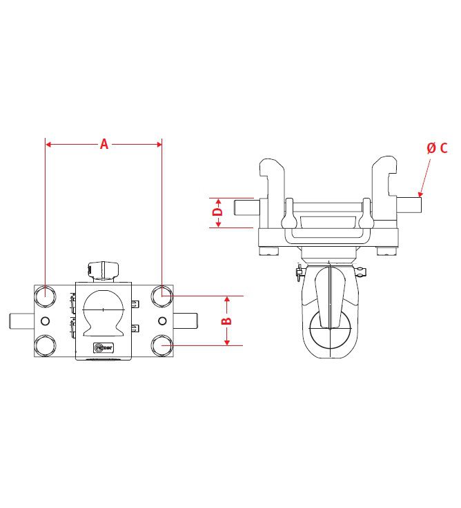 [CRAM8002594] Aanhangerkoppeling K80 - KI8879 - 165 x 80