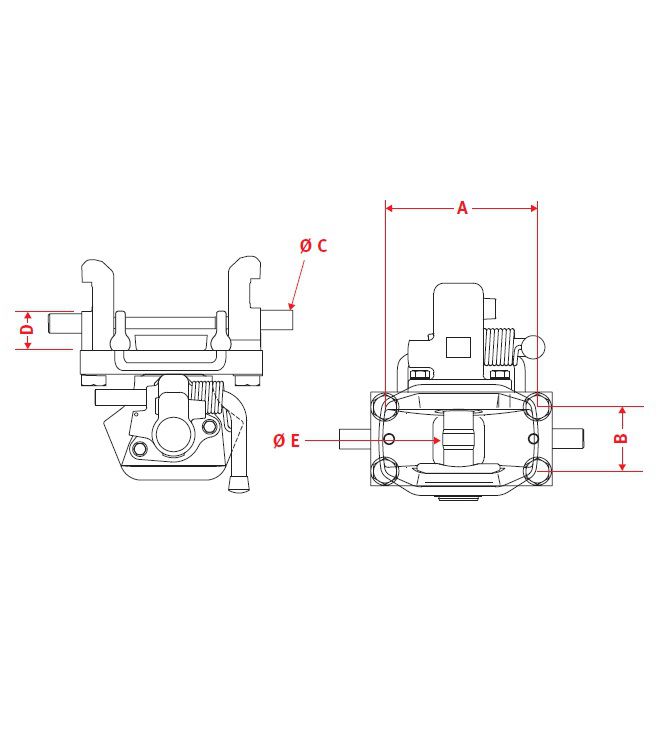 [CRAM8004034] Aanhangerkoppeling KU879/94008 -  165 x 80