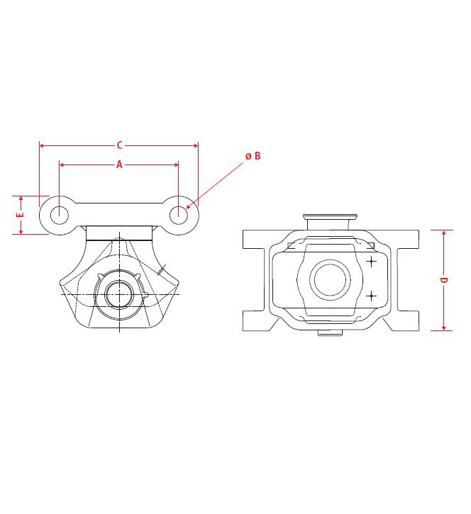 [CRAM8002465] Aanhangerkoppeling KU835 -  breedte 180 mm