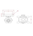 [CRAM8002465] Aanhangerkoppeling KU835 -  breedte 180 mm