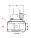 [CRAM8002789] Aanhangerkoppeling KU9148B -  flens 106 x 65 - gaten Ø 15 mm