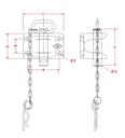 [CRAM8002463] Aanhangerkoppeling KU603 -  flens 160 x 100 - gaten Ø 21 mm