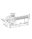 [WKSS201481] Gaffelstang 32,3 mm - Lengte 310 mm - RH - M36 X 3