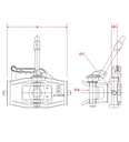 [CRAM8003698] Aanhangerkoppeling KU5410 -  breedte 322 mm