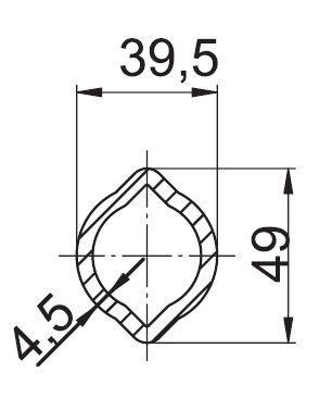 [WALT75.25.00] Profielbuis 1b - 39,5 x 49,0 - 2900mm