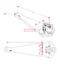 [CRAM8002901] Onderbalk met kogel KBA8390B - L = 820 mm