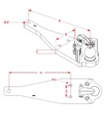 [CRAM8002728] Onderbalk met kogel KBA8355 - L = 725 mm