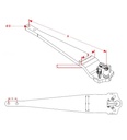 [CRAM8004871] Onderbalk met kogel KBA8345 - L = 1300 mm