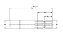[WALT67.30.706L0400] Profiel as 1 zijde profiel 1.3/4" - 6 - L = 400 mm