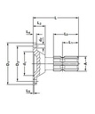 [WALT16.09.06] Flens met buiten as en bout 1.3/8" - 6 - 4 gaten