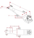 [CRAM8004710] Onderbalk met kogel KBA8344BWO - L = 1080 mm