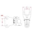 [CRAM8002599] Aanhangerkoppeling K80 - KI8958 - breedte 130 mm