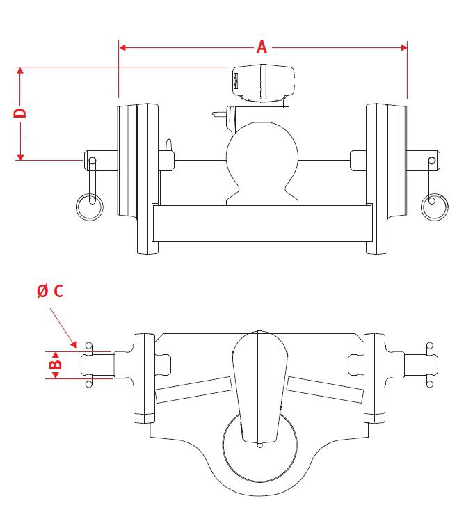 [CRAM8002580] Aanhangerkoppeling K80 - KB8335 -  breedte 335 mm