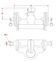 [CRAM8002580] Aanhangerkoppeling K80 - KB8335 -  breedte 335 mm