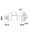 [ISKRIS1378] Reductiestarter Mahle MS395  3,2 Kw - 12V - 10T