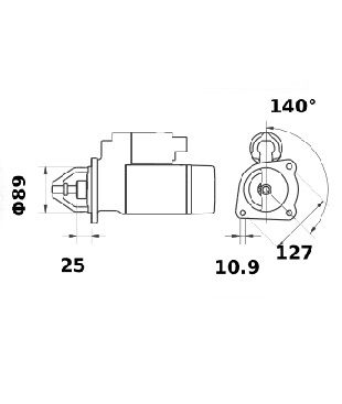 [ISKRIS1384] Reductiestarter Mahle MS223  3,2 Kw - 12V - 11T