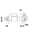 [ISKRIS1386] Reductiestarter Mahle MS207  3,2 Kw - 12V - 9T