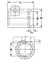 [WALT16.15.101] Profiel bus met stift 1.3/8" - 6 - L = 093 mm