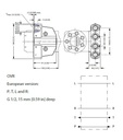 [DANF152-0201] Hoek blok 1/2" BSP