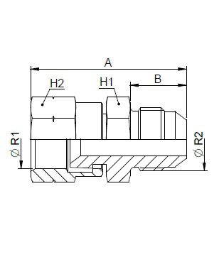 [FONT50.42.05.05] 1/2" JIC x 1/2" JIC