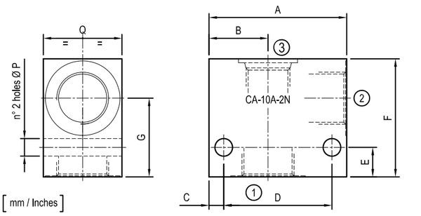[DKWK 80 015 210 B] Behuizing CA-10A-2N - 1/2"