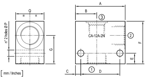 [DKWK 80 015 215 B] Behuizing CA-12A-2N - 3/4"