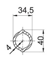 [WALT75.11.00] Profielbuis Ov - 34,5 x 40,0 - 2900mm