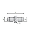 [DKWK 80 800 330] Verbinding (mannelijk M16 x 2,0) x (mannelijk M16 x 2,0)